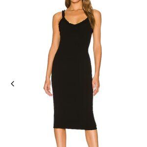 More to Come Darla Ruffle Midi Dress in Black